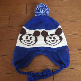 ディズニー(Disney)のキッズ用　ニット帽　ミッキーマウス(帽子)