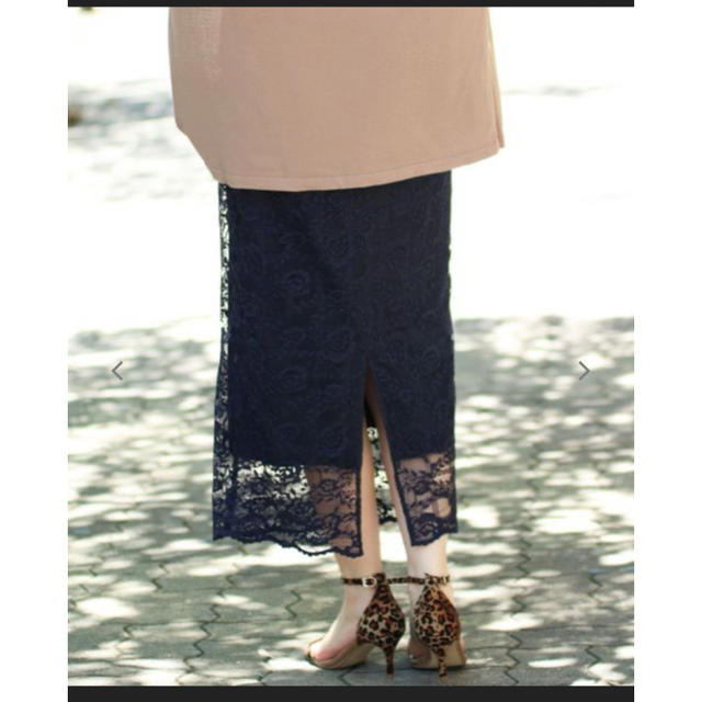 le.coeur blanc(ルクールブラン)のルクールブランフラワーレースタイトスカート　人気完売品 レディースのスカート(ロングスカート)の商品写真