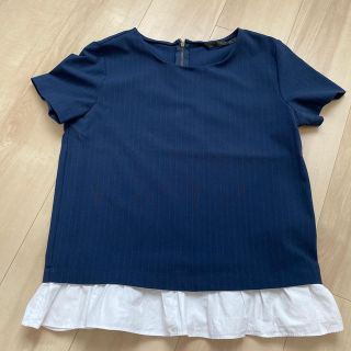 ザラ(ZARA)のZARA トップス　ストライプきれいめ(カットソー(半袖/袖なし))