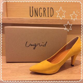 アングリッド(Ungrid)のアングリッド♡低ヒールイエローパンプス(ハイヒール/パンプス)