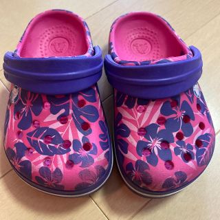 クロックス(crocs)のクロックス　花柄　c4/5 12〜13cm(サンダル)