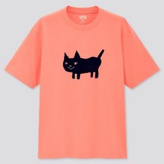 ユニクロ(UNIQLO)の米津玄師 米津 ユニクロ UT コラボ Tシャツ ピンク オレンジ 猫(Tシャツ/カットソー(半袖/袖なし))