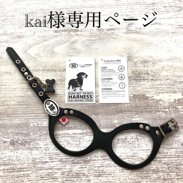 ※※kai様専用 バディベルト2.5号 ブラック（スムースレザー） その他のペット用品(犬)の商品写真