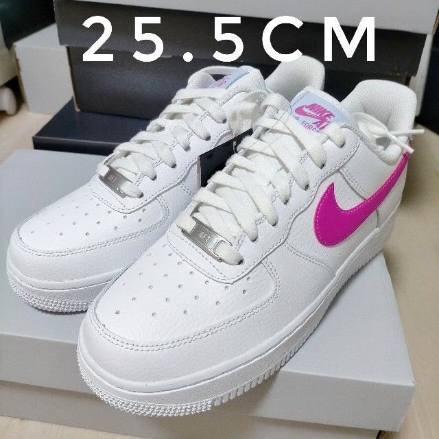 新品未使用 25.5cm Nike エアフォース1 白 ピンク