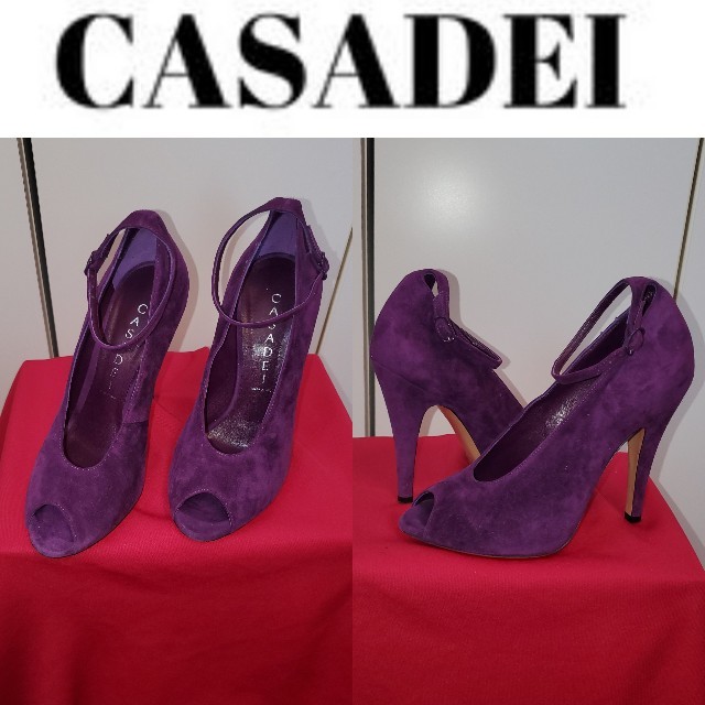 美脚 高級感 ♡  CASADEI Italia shoes 紫  purple