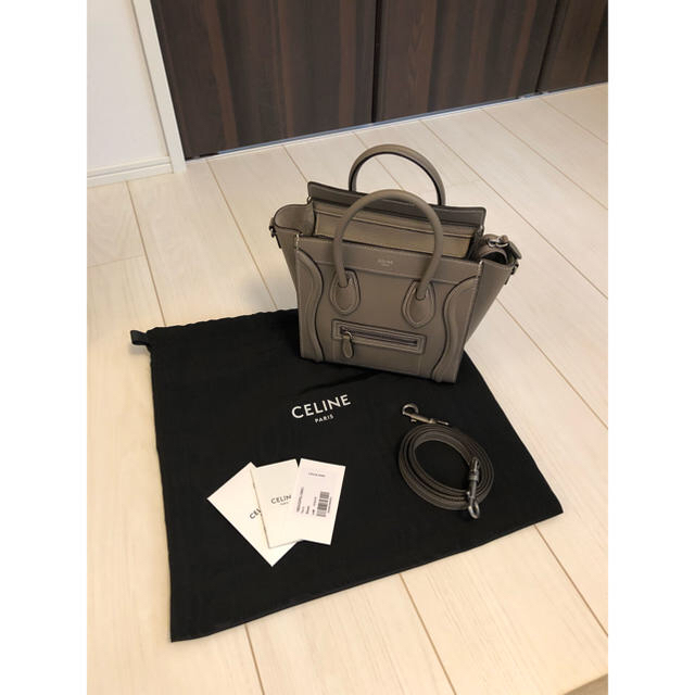 celine(セリーヌ)のちぱ様専用セリーヌ　ラゲージ ナノ / ドラムドカーフスキン レディースのバッグ(ショルダーバッグ)の商品写真