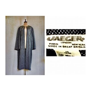 トーガ(TOGA)の80s JAEGER Bijoux Knit Long Coat ヴィンテージ(ロングコート)