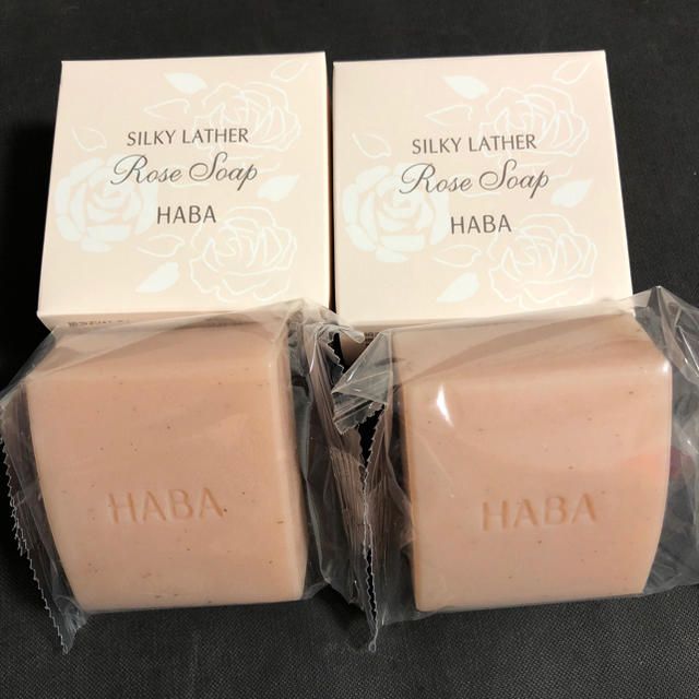 HABA(ハーバー)のHABA 絹泡ローズソープ 洗顔、全身用石鹸2種類セット コスメ/美容のボディケア(ボディソープ/石鹸)の商品写真