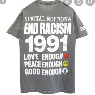 フラグメント(FRAGMENT)のInfinite Archives End Racism Tee Grey L(Tシャツ/カットソー(半袖/袖なし))