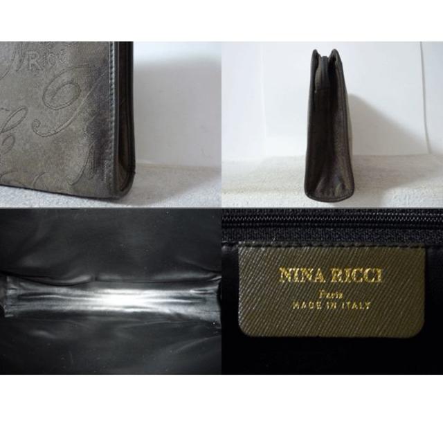 NINA RICCI(ニナリッチ)のニナリッチ　NINARICCI　英字柄　カーキ　丸型英字ロゴ　クラッチバッグ レディースのバッグ(クラッチバッグ)の商品写真