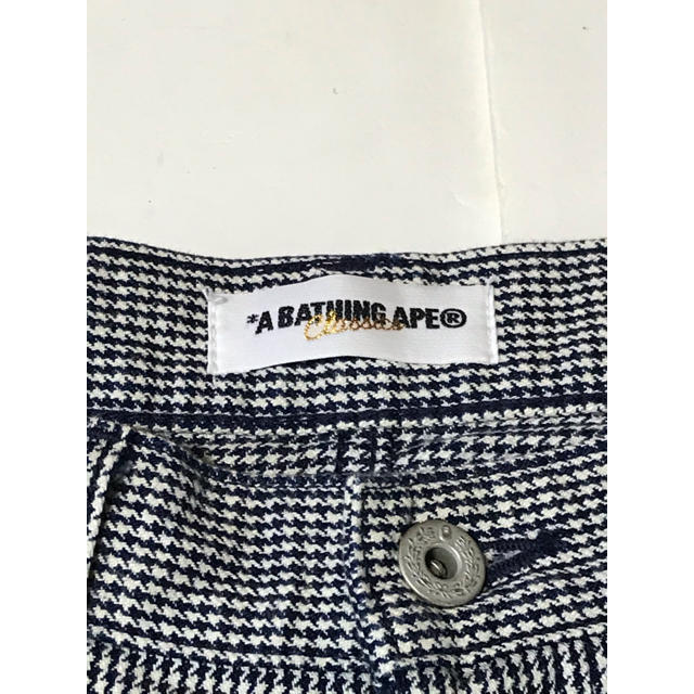 A BATHING APE(アベイシングエイプ)のape エイプ ハーフパンツ ショートパンツ 千鳥柄 チェック メンズのパンツ(ショートパンツ)の商品写真