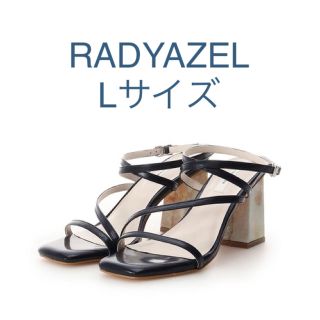 レディアゼル(REDYAZEL)の今季REDYAZELデザインヒール細ストラップミュールネイビー(ミュール)