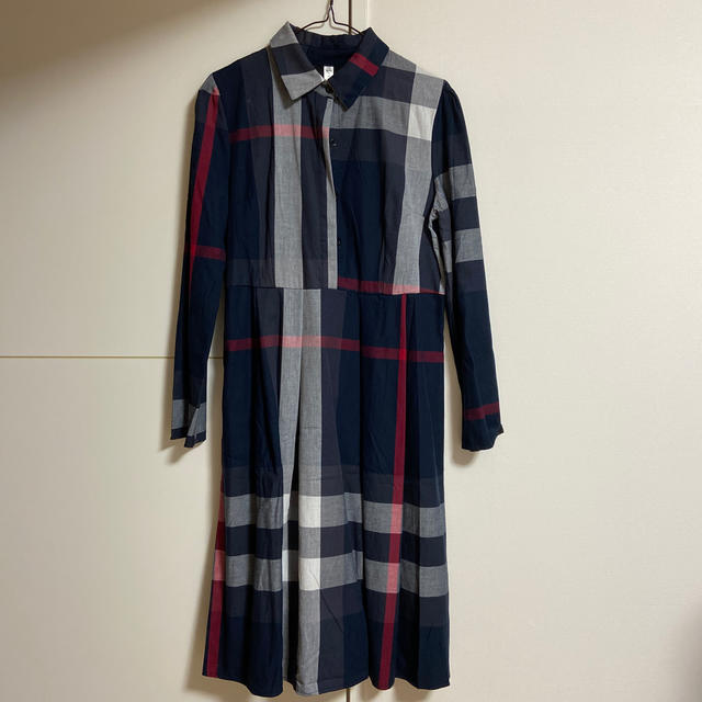 Burberry風ワンピース レディースのワンピース(ひざ丈ワンピース)の商品写真