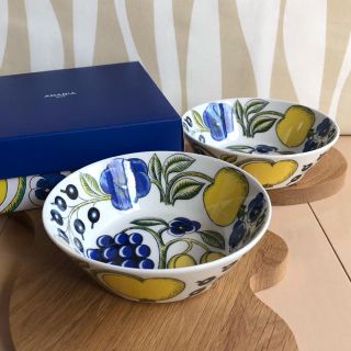 マリメッコ(marimekko)の新品 2個 ARABIA アラビア パラティッシ イエロー ボウル 17㎝ (食器)