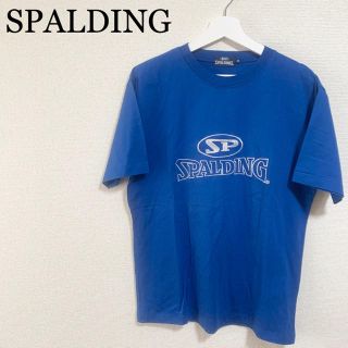 スポルディング(SPALDING)の★美品★SPALDING スポルディング Tシャツ メンズ 青 ビッグロゴ(Tシャツ/カットソー(半袖/袖なし))