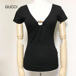 グッチ(Gucci)のグッチ ニット 半袖 ブラック バンブー(ニット/セーター)