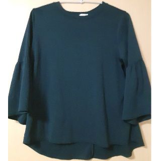 GU 黒　カットソー　XL(カットソー(半袖/袖なし))