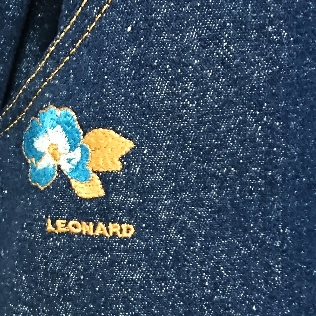 LEONARD(レオナール)のラグジュアリー☆ 上質 レオナール ジャケット テーラード デニム レディース レディースのジャケット/アウター(テーラードジャケット)の商品写真