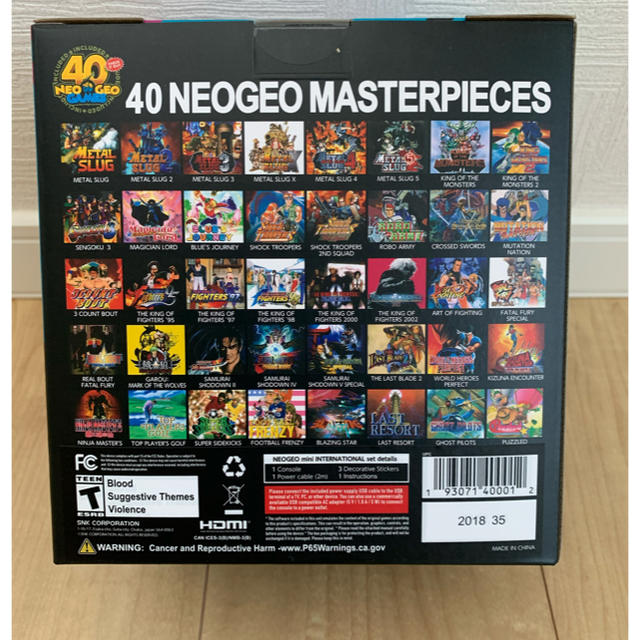 【新品未開封】NEOGEO MINI INTERNATIONAL ネオジオミニ エンタメ/ホビーのゲームソフト/ゲーム機本体(家庭用ゲーム機本体)の商品写真