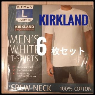 コストコ(コストコ)のコストコ　KIRKLAND　カークランド　白　tシャツ　Lサイズ　6枚セット(Tシャツ/カットソー(半袖/袖なし))