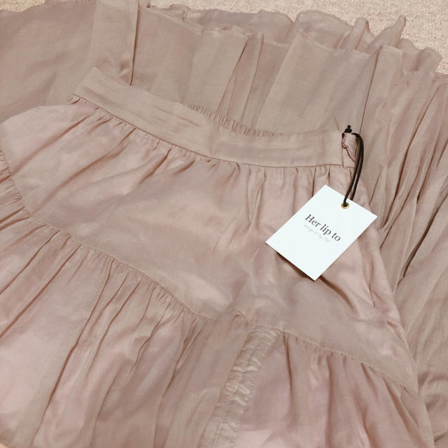 Her lip to Asymmetric Cotton-voile Skirt レディースのスカート(ロングスカート)の商品写真