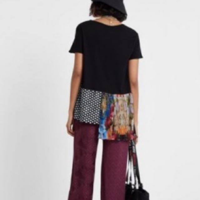 新品✨タグ付き♪ デシグアル お洒落なプリーツミックスTシャツ