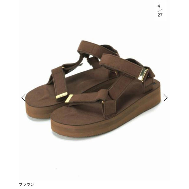 L'Appartement DEUXIEME CLASSE(アパルトモンドゥーズィエムクラス)のL'Appartement SUICOKE Strap Sandal ブラウン レディースの靴/シューズ(サンダル)の商品写真