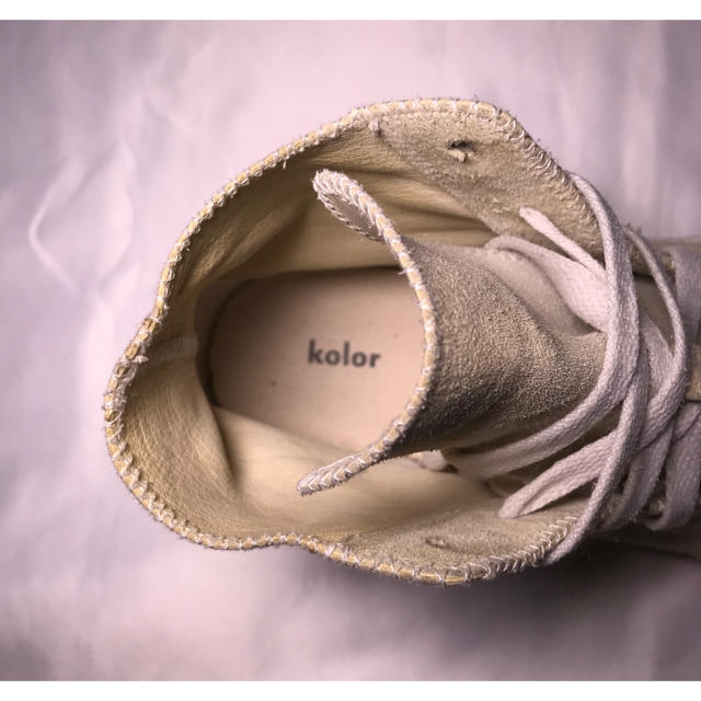 kolor(カラー)のkolor HI-TOP SUEDE SNEAKER GRAY 26.5cm メンズの靴/シューズ(スニーカー)の商品写真