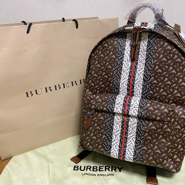 バッグ 【新品】19AW Burberry モノグラム ストライププリント バック