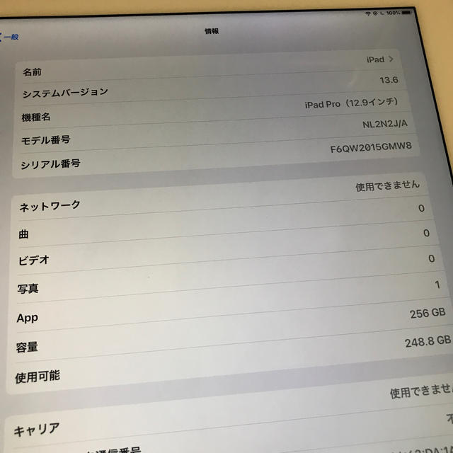 低価新作登場 Apple - iPad Pro 12.9 256GB simフリー ゴールド 第1