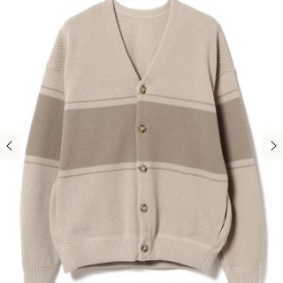 ビームス(BEAMS)のCrepuscule / border V-neck Cardigan(カーディガン)