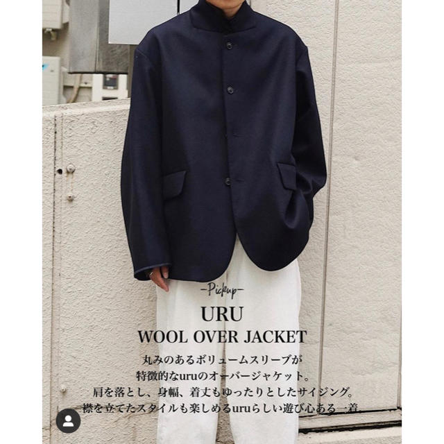 URU WOOL OVER JACKET Navy サイズ1