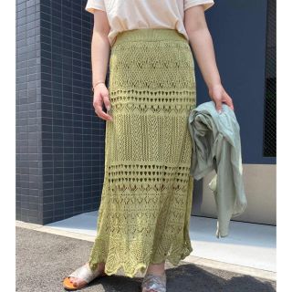 ミューズ(Mew's)の新品♡MEW'S REFINED CLOTHES クロシェニットロングスカート(ロングスカート)