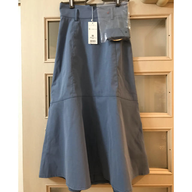 PROPORTION BODY DRESSING(プロポーションボディドレッシング)のツイルマーメイドフレアスカート 水色 レディースのスカート(ロングスカート)の商品写真