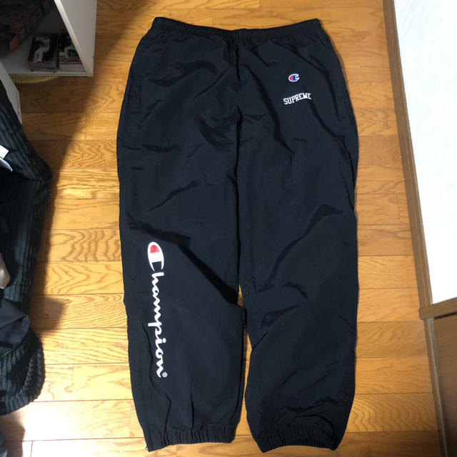 supreme×Champion 2018SS ロゴプリント ナイロンパンツ