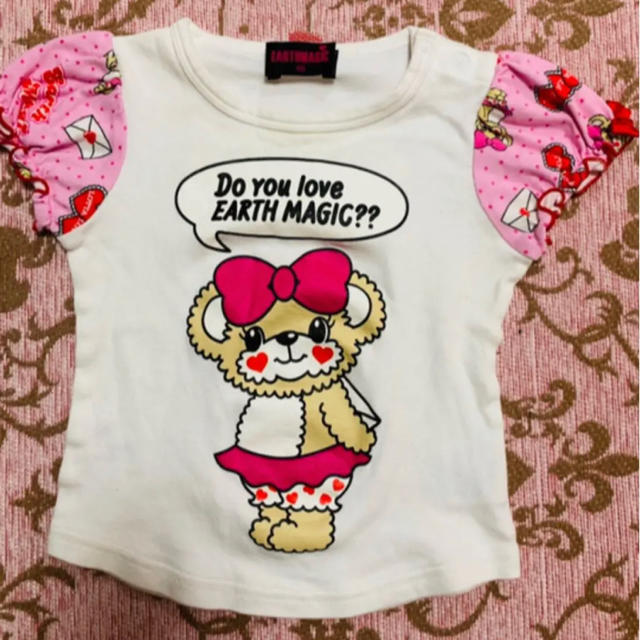 EARTHMAGIC(アースマジック)のアースマジック トップス スカート 90 キッズ/ベビー/マタニティのキッズ服女の子用(90cm~)(Tシャツ/カットソー)の商品写真