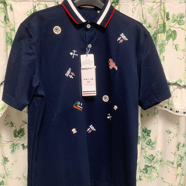 VAGIIE SPORT(バジエスポーツ)の⛳️メンズポロシャツ👕ＶＡＧＩＩＥ👕サイズ　Ｌ　定価　17,000円　税別 スポーツ/アウトドアのゴルフ(ウエア)の商品写真