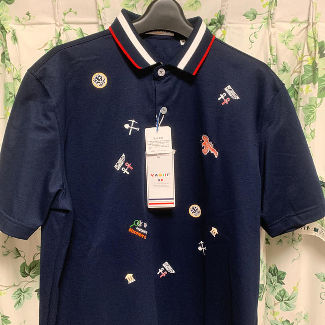 VAGIIE SPORT(バジエスポーツ)の⛳️メンズポロシャツ👕ＶＡＧＩＩＥ👕サイズ　Ｌ　定価　17,000円　税別 スポーツ/アウトドアのゴルフ(ウエア)の商品写真