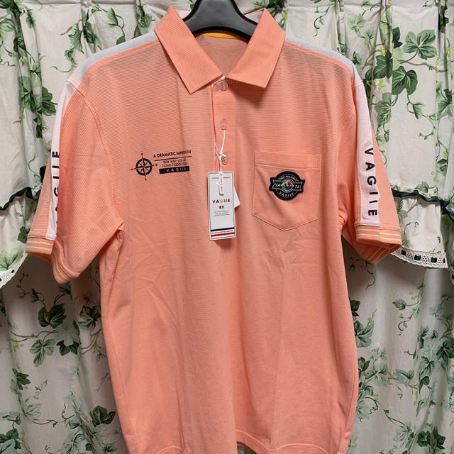 VAGIIE SPORT(バジエスポーツ)の⛳️メンズポロシャツ👕ＶＡＧＩＩＥ👕サイズＬ　定価　18,000円　税別 スポーツ/アウトドアのゴルフ(ウエア)の商品写真