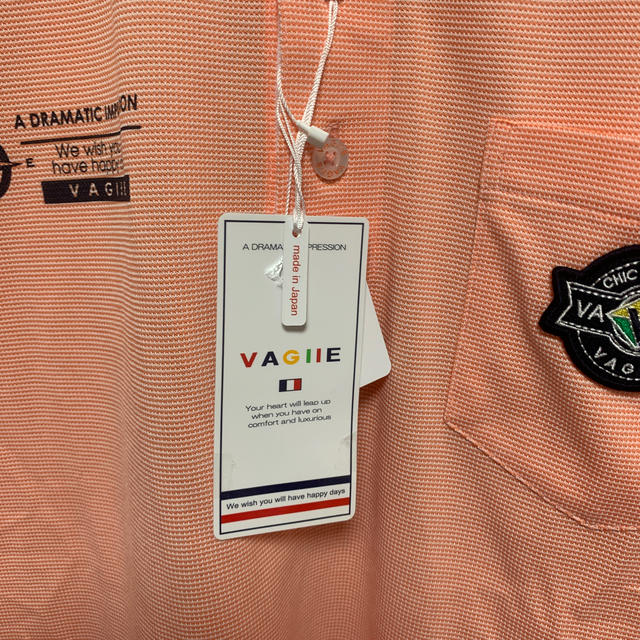 VAGIIE SPORT(バジエスポーツ)の⛳️メンズポロシャツ👕ＶＡＧＩＩＥ👕サイズＬ　定価　18,000円　税別 スポーツ/アウトドアのゴルフ(ウエア)の商品写真