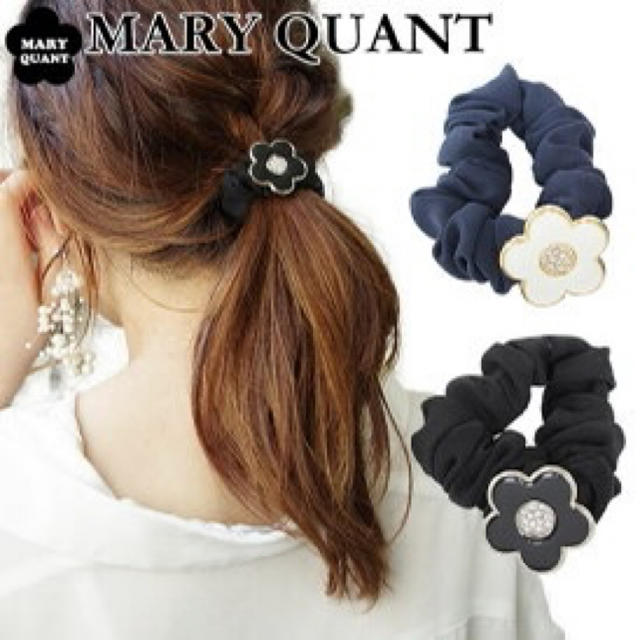 MARY QUANT(マリークワント)のMARY QUANT マリークヮントシュシュ ブラック黒 レディースのヘアアクセサリー(ヘアゴム/シュシュ)の商品写真