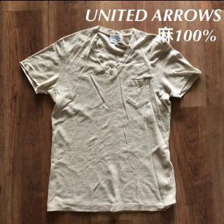 ユナイテッドアローズ(UNITED ARROWS)のVネック　リネン  半袖Tシャツ　/ UNITED ARROWS(Tシャツ/カットソー(半袖/袖なし))