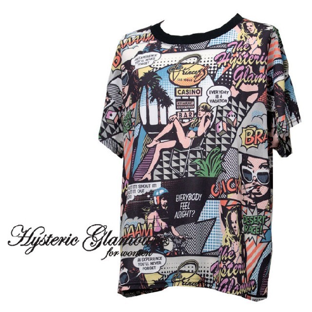 HYSTERIC GLAMOUR(ヒステリックグラマー)の新品 Hysteric glamour e-girls 藤井夏恋さん 着用モデル レディースのトップス(Tシャツ(半袖/袖なし))の商品写真