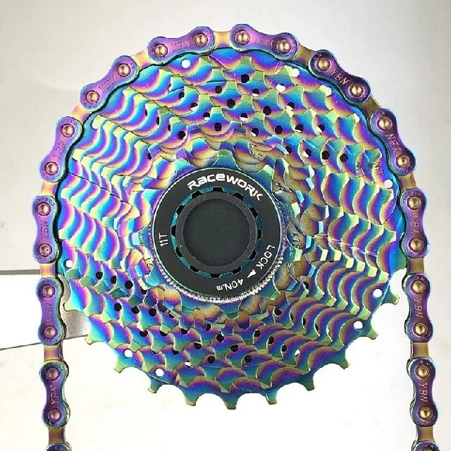 ☆11s虹色軽量チェーン+セラミックビッグプーリー+11s軽量 ☆11s虹色軽量チェーン+セラミックビッグプーリー+11s軽量