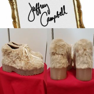 ジェフリーキャンベル(JEFFREY CAMPBELL)のJEFFREY CAMPBELL ファー クリア ソール 厚底 スニーカー(スニーカー)