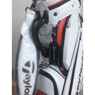 新品 TaylorMade/キャディバッグ KY403 白赤 9.5型 ゴルフ