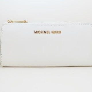 マイケルコース(Michael Kors)のマイケルコース 長財布美品  - 白 レザー(財布)