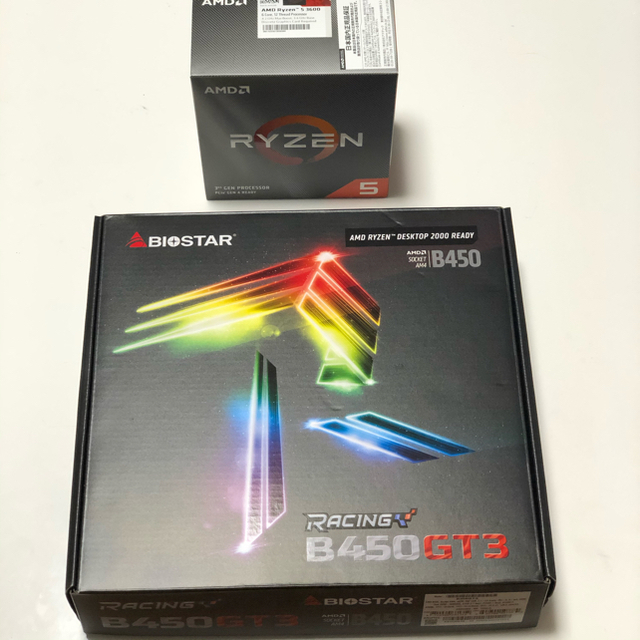 X570新品未使用 RYZEN 5 3600  + BIOSTAR B450GT3