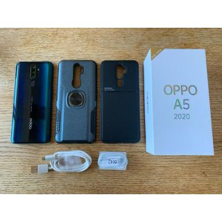 ラクテン(Rakuten)のoppo A5 2020 グリーン ケース2こ付き(スマートフォン本体)