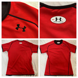 アンダーアーマー(UNDER ARMOUR)のアンダーアーマーロゴ入り吸汗速乾Tシャツ★MDサイズ★赤(その他)